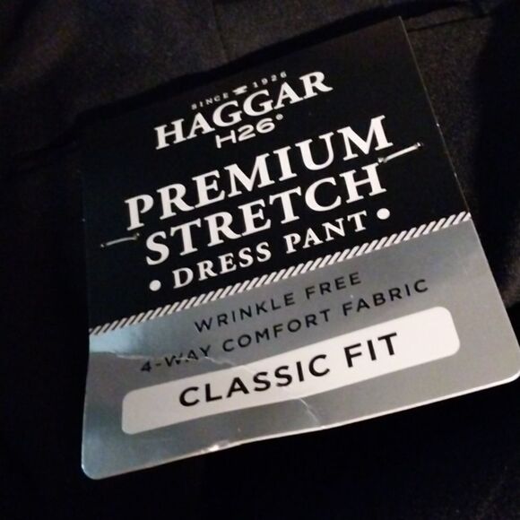  Haggar H26. Men's Premium Stretch Classic Fit. Dress Pants NWT      Size 44X30L - Picture 7 of 11